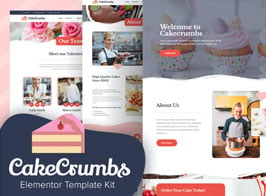 Cakecrumbs – Bakery Elementor Template kit