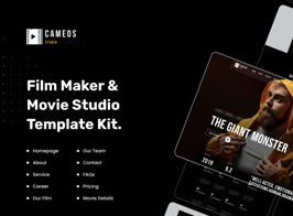 Cameos | Film Maker & Movie Studio Elementor Template Kit