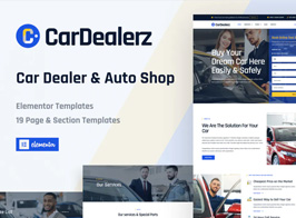 CarDealerz – Auto Dealer & Auto Shop Website Elementor Template Kit