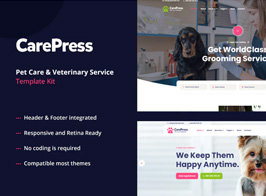 CarePress – Pet Care & Veterinary Elementor Template Kit