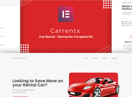 Carrentx – Car Rental Elementor Template Kit
