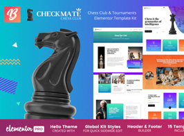 CheckMate – Chess Club & Tournaments Elementor Template Kit