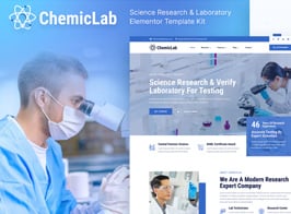 ChemicLab – Science Research & Laboratory Elementor Template Kit