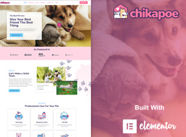 Chikapoe – Pet Care & Veterinary Elementor Template Kit