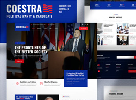 Coestra – Political Party & Candidate Elementor Template Kit