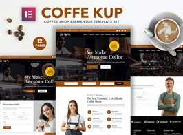 CoffeeKup – Cafe & Coffee Shop Elementor Template Kit