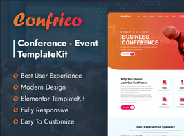 Confrico – Event & Conference Elementor Template Kit