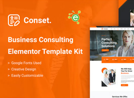 Conset – Business Consulting Elementor Template Kit