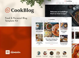 CookBlog – Food & Personal Blog Elementor Template Kit