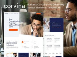 Corvina – Business Coaching & Consulting Service Elementor Template Kit