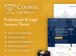 Counsel – Law Firm Elementor Template Kit