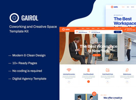 Coworking & Creative Space Elementor Template Kit