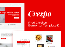 Crespo – Fast Food Restaurant Elementor Template Kit