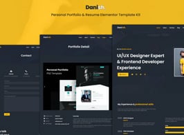 Danish – Personal Portfolio & Resume Elementor Template Kit