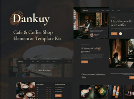 Dankuy – Cafe & Coffee Shop Elementor Template Kit