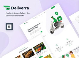 Deliverra – Food & Grocery Delivery App Elementor Template Kit