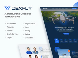 Dexfly | Drone & Aerial Photography Elementor Template Kit
