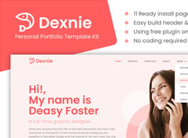 Dexnie – Personal Portfolio Elementor Template Kit