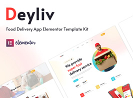 Deyliv – Food Delivery App Elementor Template Kit