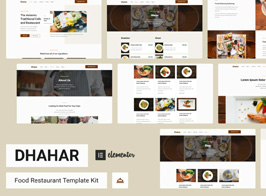 Dhahar – Restaurant Elementor Template Kit
