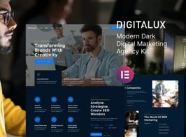 Digitalux – Modern Dark Digital Marketing Agency Template Kit