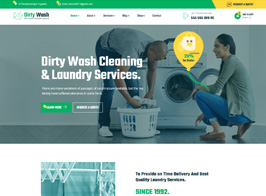 DirtyWash – Laundry Service WordPress Theme