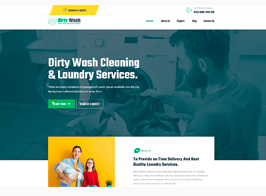 DirtyWash – Dry Cleaning & Laundry Service Elementor Template Kit