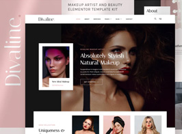 Divaline – Makeup Artist, Model & Beauty Elementor Template Kit