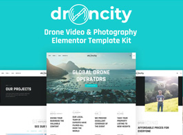Droncity – Drone Video & Photography Elementor Template Kit