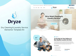 Dryze – Dry Cleaning & Laundry Service Elementor Template Kit