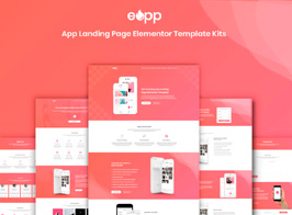 eApp – Landing Page Elementor Template Kit