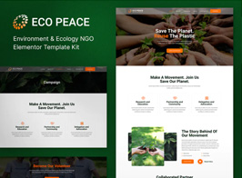 EcoPeace – Environment & Ecology NGO Elementor Template Kit