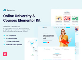 Educator – Online University & Courses Elementor Template Kit