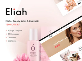 Eliah – Beauty Salon & Cosmetic Elementor Template Kit