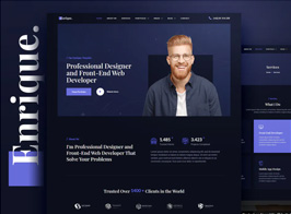 Enrique – Personal CV/Resume & Portfolio Elementor Template Kit