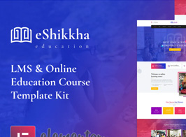 eShikkha – eLearning Elementor Template Kit