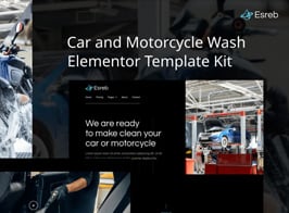 Esreb – Car & Motorcycle Wash Elementor Template Kit