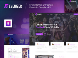 Evenizer – Event Planner & Organizer Elementor Template Kit