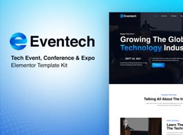 Eventech – Tech Event Conference & Expo Elementor Template Kit