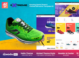 Extreme – Running Sports Shoes & Clothes Elementor Template Kit