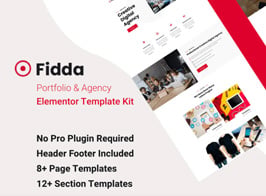 Fidda – Portfolio & Agency Elementor Template Kit