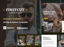 FirstCut – Barbershop & Men’s Grooming Elementor Template Kit