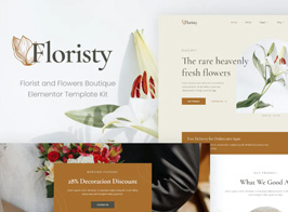 Floristy – Florist & Flower Boutique Elementor Template Kit
