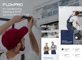 FlowPro — Air Conditioning Heating & HVAC Services Elementor Template Kit