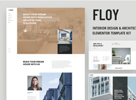 Floy – Interior Design & Architecture Elementor template kit