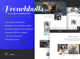Frenchbulls – Dog Breeder Elementor Template Kit