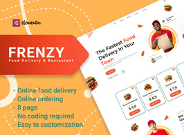 Frenzy – Food Delivery & Restaurant Elementor Template Kit