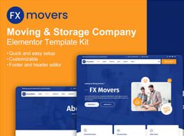FX Movers – Moving & Storage Company Elementor Template Kit
