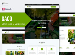 Gaco – Landscape & Gardening Elementor Template Kit