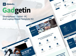 Gadgetin – Smartphone & Computer Repair Elementor Template Kit